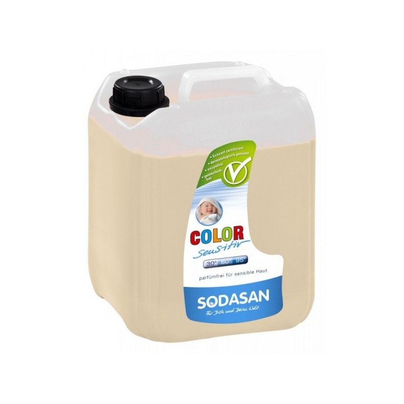 Detergent Bio Lichid Rufe Albe si Color Sensitiv Hipoalergen 5 L Sodasan
