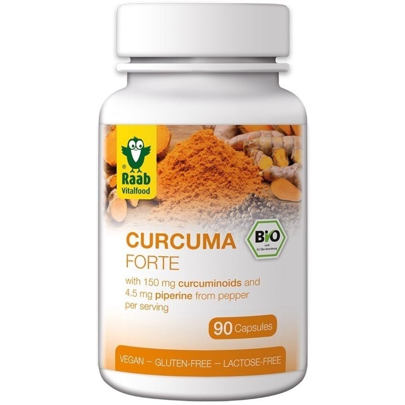 Turmeric (curcuma) forte bio 500mg, 90 capsule vegane RAAB