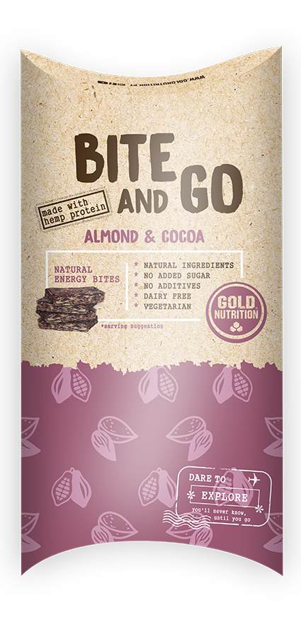 GOLDNUTRITION GUSTARE BITE AND GO MIGDALE SI COCAO 4X10G