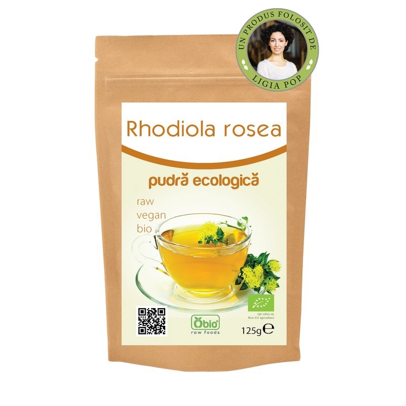 Rhodiola rosea pulbere raw 125 g