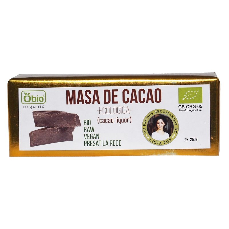 Cacao liquor (masa de cacao) raw bio 250g