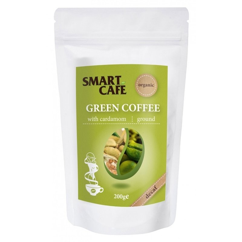 Cafea verde macinata decofeinizata cu cardamom bio 200g DS