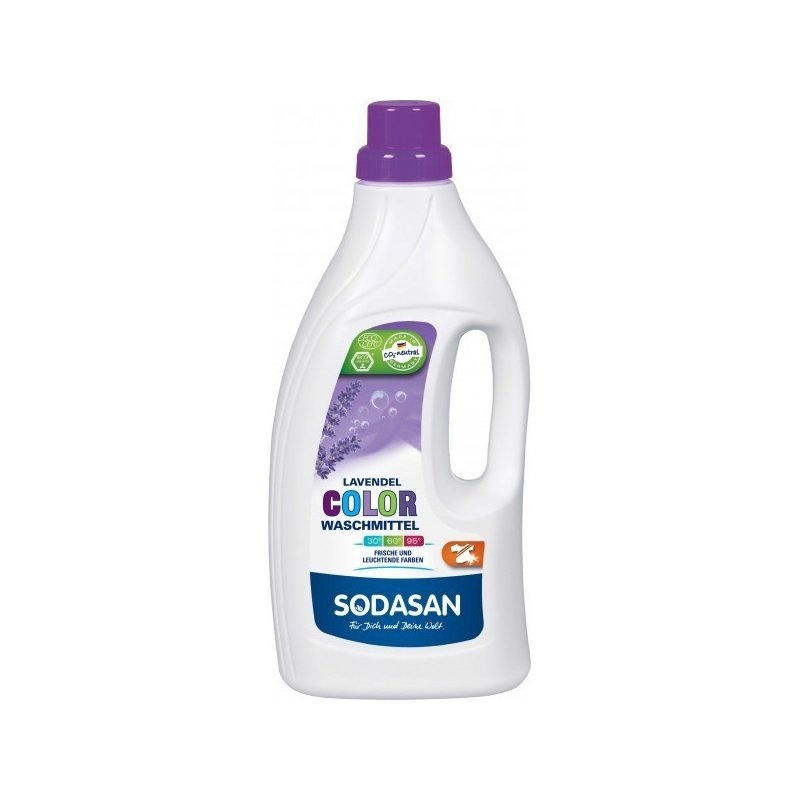 Detergent Bio Lichid Rufe Albe si Color Lavanda 1,5 L Sodasan