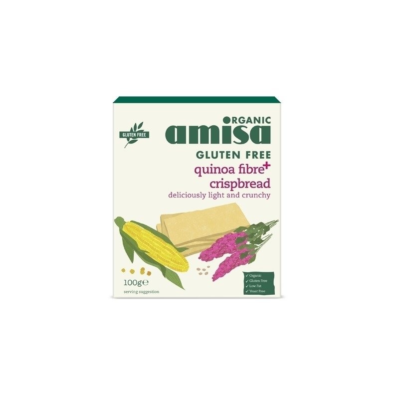 Crispbread (painici) cu quinoa Fibre Plus fara gluten bio 100g AMISA