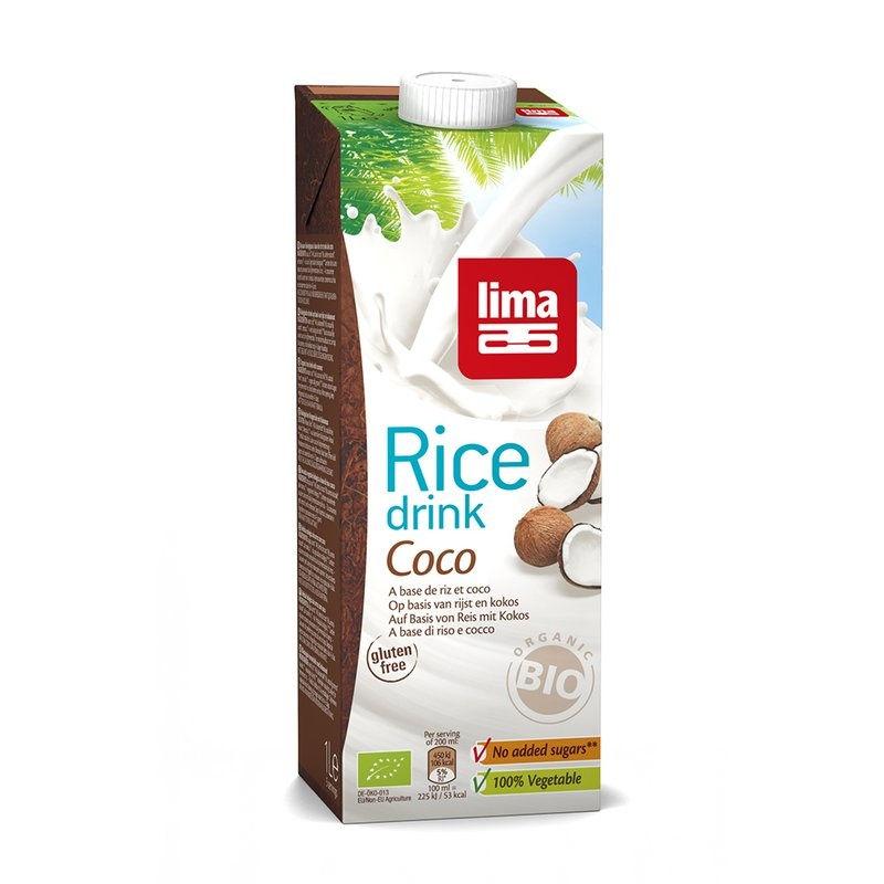 Lapte de orez cu cocos bio 1L Lima