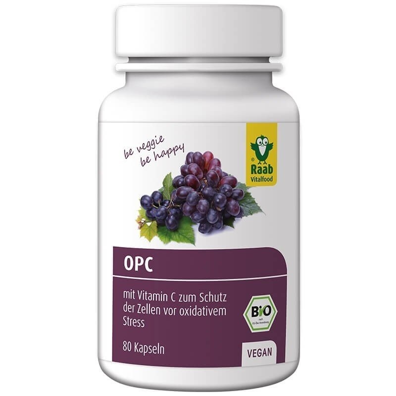 Extract de struguri antioxidant OPC bio, 80 capsule vegane RAAB