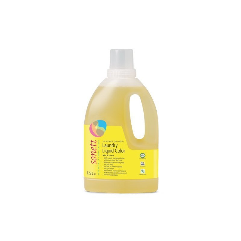 Detergent ecologic lichid pt. rufe colorate 1.5L Sonett
