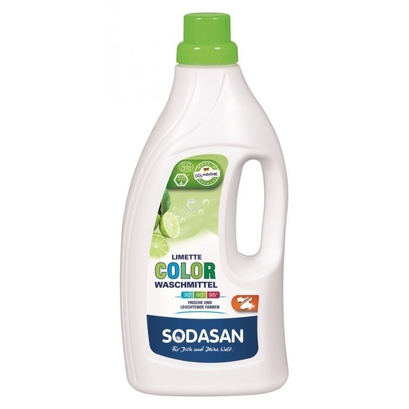 Detergent Bio Lichid Rufe Albe si Color Lime 1,5 L Sodasan