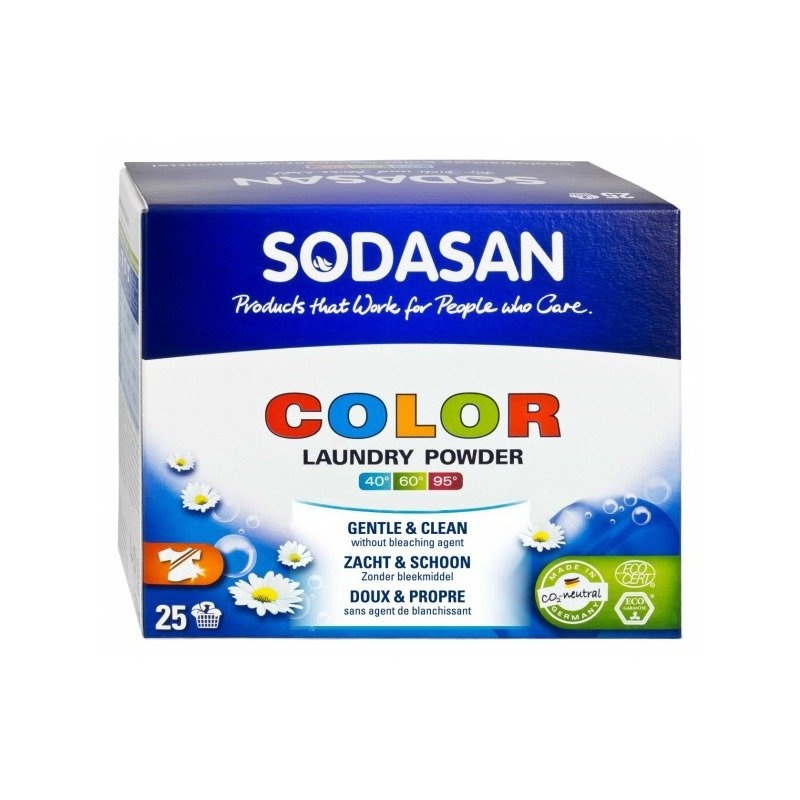 Detergent Praf Bio Compact Rufe Color si Albe 1,2 Kg Sodasan