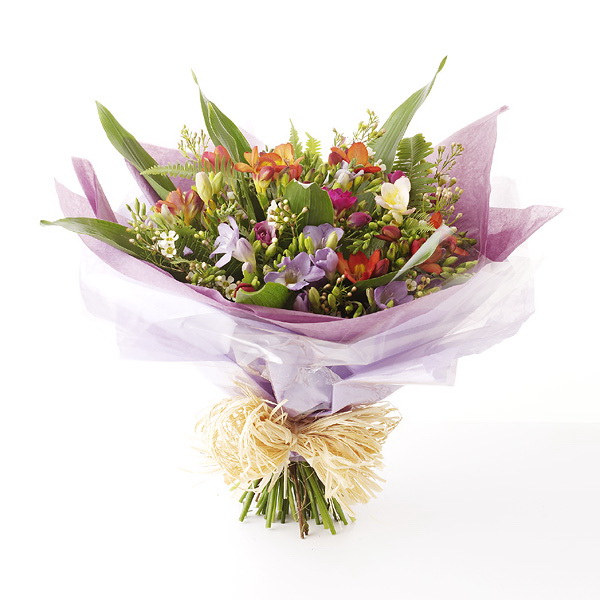 (P) Buchet de primavara cu 49 frezii multicolore â€“ oferta limitata