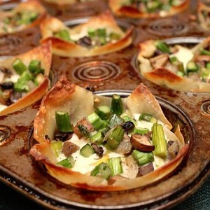 Mini-lasagna cu sparanghel si ciuperci