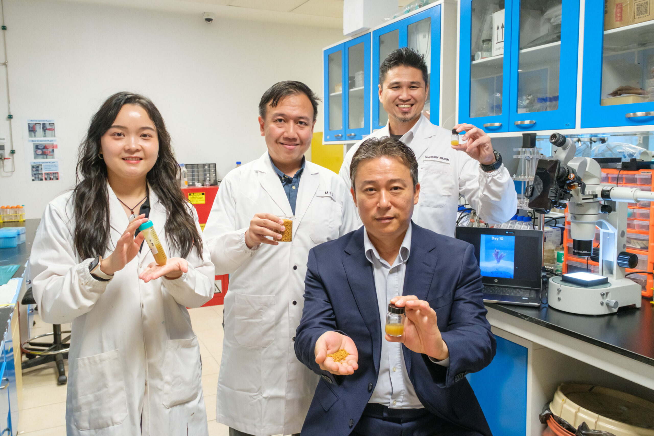 Aceasta protejează pielea împotriva arsurilor solare, dar nu dăunează ecosistemelor marine. sursa foto NTU Singapore