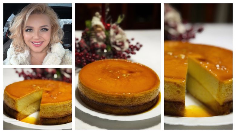 Tort de zahăr ars cu pandișpan. foto Instagram