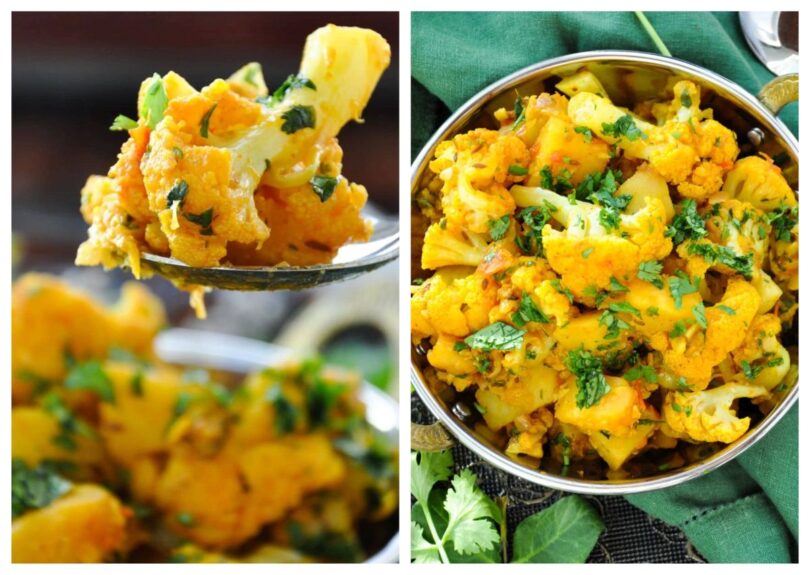 Aloo Gobi, o rețetă tradițională indiană. Se prepară cu cartofi și conopidă