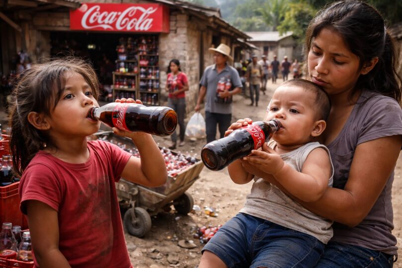 Satul „dependent” de Coca-Cola unde până și bebelușii beau suc: problema reală pe care puțini o văd