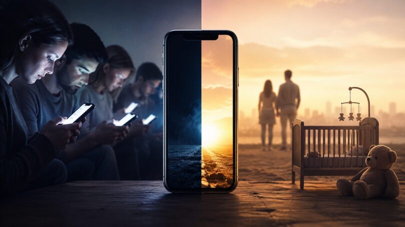 Sunt smartphone-urile de vină pentru scăderea natalității în lume?
