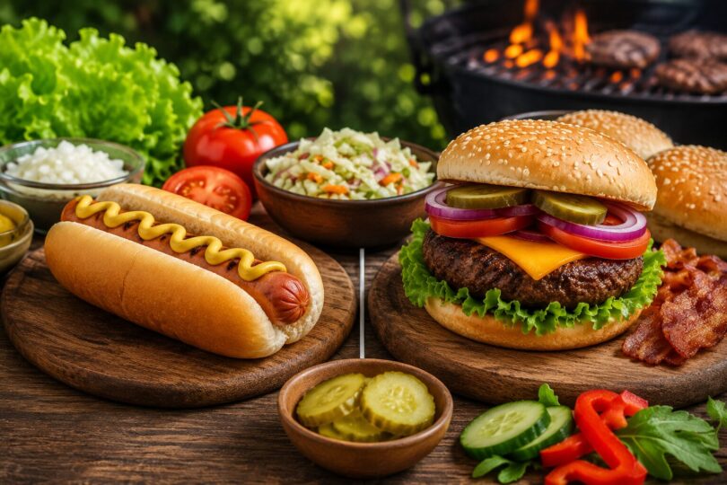 Hamburger sau hot dog? Nutriționiștii spun care este alegerea mai sănătoasă pentru grătar
