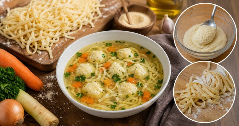 Secretul unei supe perfecte în post. Găluște fragede și tăieței de casă făcuți din doar câteva ingrediente