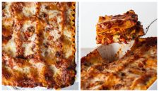 Lasagna cu dovlecei, vinete și ciuperci